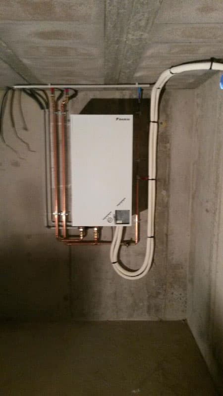 Installation d'une pompe à chaleur air/eau